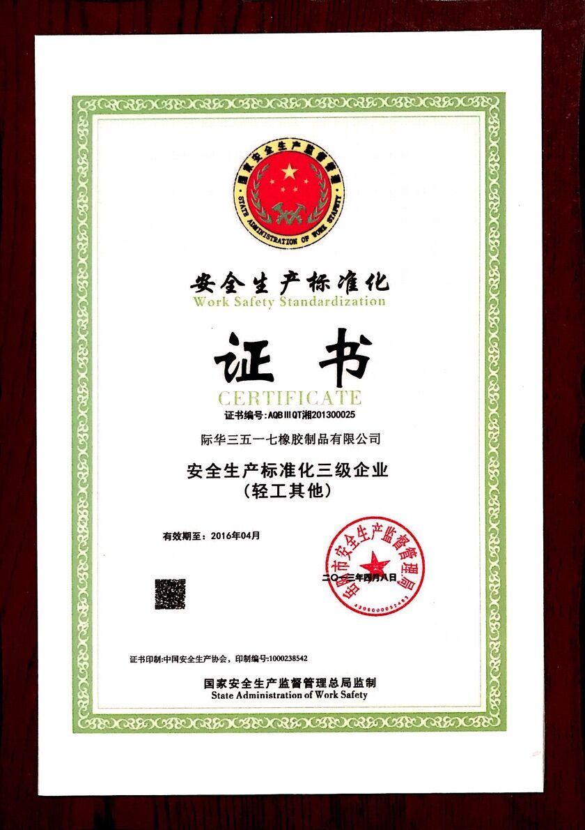 2013年 安全生产标准三级企业