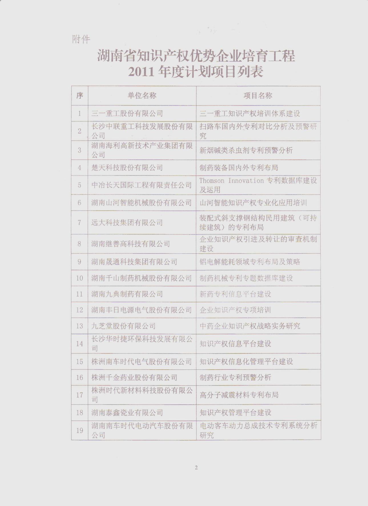 2011年企业专利信息平台建设 (二)