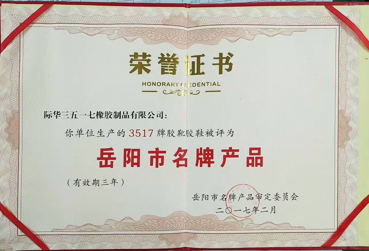 2017年 岳阳市胶靴胶鞋名牌产品